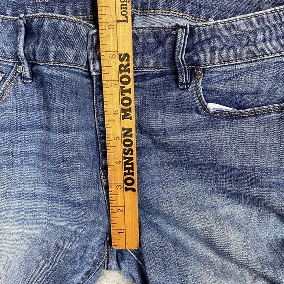 White House Black Market Skimmer Jeans Womens 4 Distressed Ankle Cuff 30x30 WHBM - Picture 12 of 16